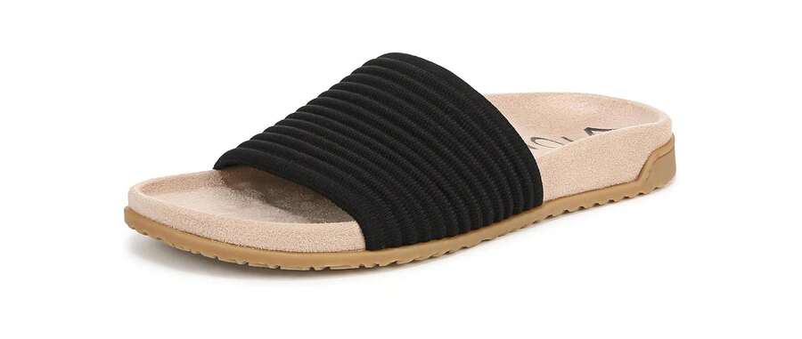Vionic Womens Evie Knit Slide Sandal - Black - màu đen - Xem 1