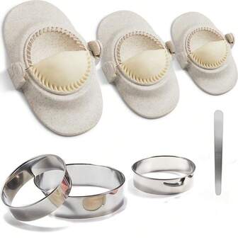 7 piezas Prensa para hacer masa, Prensa para hacer empanadillas de 3 tamaños con cortador de masa y cuchara para el relleno, Molde para empanadillas, empanadas, raviolis y tartas, Prensa para hacer empanadillas, Utensilios de cocina, Herramientas para preparar alimentos, Moldes de varios tamaños, Diseño compacto, Construcción resistente, Prensa de alta calidad, Prensa para tartas, Removedor de piel muerta de los pies, Molde para empanadillas, Moldeador de empanadillas