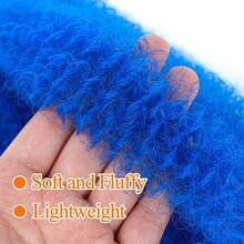 Springy Afro Twist Hair 20 Inch 3 Packs Pre Fluffed Marley Twist Braiding Hair For  (20 Inch Blue),Blue - 藍色 - 查看 5