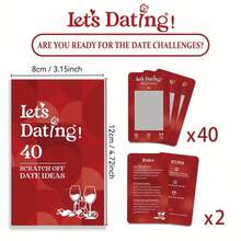 Let's Go On A Date! 40 Unique Dating Creative Scratch Cards - Romantic Couple Activities, Creating Unforgettable Date Nights - Multicolor - View 2