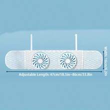 壁挂式空调挡风罩 - 可伸缩、防风、无需电源、美观耐用，用于制冷/制热空气循环 - 白色 - 查看 4