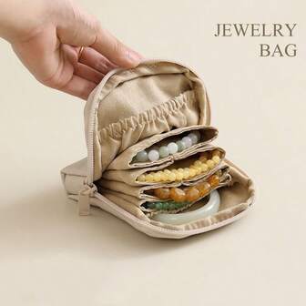 便携式拉链收纳袋，适用于文胸、袜子等物品 | 节省空间，适用于行李箱和随身行李，是整理衣物和配饰的理想之选，轻便易携，纯色面料，可手洗或专业干洗