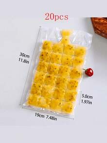 50pcs Household Ice Bag Ice Cube Mold Self Sealing Mouth Ice Bag Ice Grid Bag Ice Making Mold - Clear - View 13