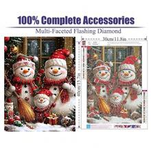 [Free Shipping]Uuxsretaio Christmas Diamond Painting Kits For Adults,DIY 5D Snowman Family Diamond Art Kits For Adults Beginner, Full Round Drill Diamond Dots, Gem Arts And Crafts For Home Wall Decor 12X16 Inch,G8484-US - G8484-US - 查看 2