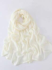 1条180*70厘米女士纯色粘胶纤维透气柔软莫代尔头巾，适合搭配阿巴雅长袍，防滑 - Viscose hijab - 查看 19