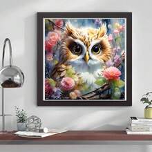 [Free Shipping]OFRKE Diamond Painting Kits For Adults Beginners 5D Diamond Art Kits With Round Diamonds Gem Art Full Drill Owl Painting For Home Wall Decor Gifts 12x12inch,A-Owlflower - 貓頭鷹花 - 查看 5