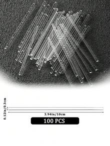 100pcs Acrylic Lollipop Sticks, Clear Cake Pops Candy Treat Sticks, Reusable Cocktail Stirrer For Wedding Christmas Birthday Candy Cake Pops Toppers Chocolate Cookie Dessert Handmade DIY - Transparent - View 17