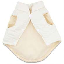 Dog Winter Coat Small Medium Dogs - Lightweight Warm Puppy Clothes Beige XX-Large - V-Neck Pet Coat For Cold Weather - Multiwarna 416 - View 4