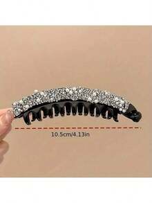 1 cái/3 cái Kẹp tóc hình quả chuối đính đá đen sang trọng - Kẹp tóc đuôi ngựa kiểu Bohemian cỡ lớn với họa tiết lấp lánh, thiết kế xoắn chắc chắn cho kiểu tóc búi cao và quản lý tóc thời trang, kẹp càng cua, phụ kiện tóc, phụ kiện dự tiệc, phụ kiện đội đầu, ghim cài tóc - Nhiều màu - Xem 10