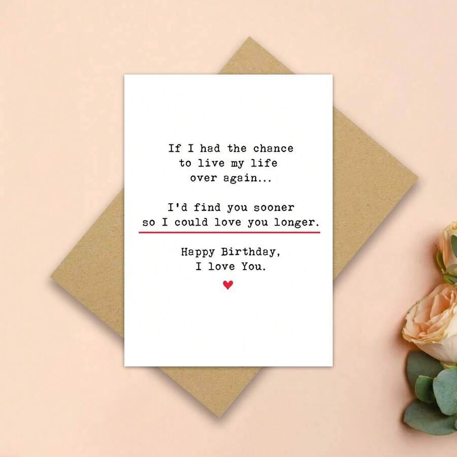 Birthday Cards With The Message "I Love You", Romantic Cards, Cards With The Message "I Hope To Meet You Soon And Love You For A Longer Time", Anniversary Cards, Valentine's Day Cards. - Multicolor - View 1