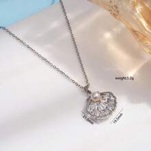 1 Piece French Light Luxury Shell Imitation Pearl Pendant Necklace Creative Fashion Light Luxury Inlaid  Heart Shell Hollow High-End Feel Openable Pendant Women's Necklace Suitable For Women's Birthday Valentine's Day Gift - 貝殼 2358 - 查看 8