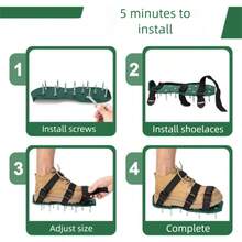 CTSZOOM Garden Soil Loosening, Lawn Spiked Shoes, Lawn Inflatable Soil Loosening Shoes, Self-Leveling Epoxy Garden Tools