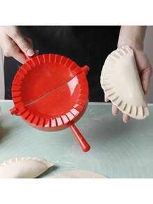 1pc Red Plastic Dumpling Mold, Pastry Pressure Mold, Suitable For Baking Tools - Đỏ - Xem 4