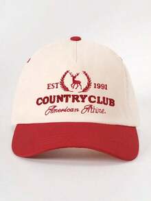 1pc Men's Est 1991 Country Club American Athire Trucker Hat, Personalized Letter & Deer Embroidery Baseball Cap, Streetwear Fashion 5-Panel Hat, Outdoor Sun Protection Casual Cap For Spring, Autumn Travel, Beach Vacation - Nhiều màu - Xem 6