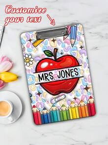 25 Styles Personalized Teacher Clipboard, Customized Back To School Gift, Teacher Gift, Personalized Teacher Notepad Clipboard, Teacher's Day Gift, Personalized Gift, Christmas Gift - Multicolor - View 4
