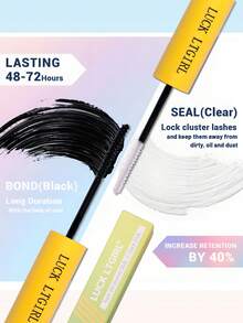 2 en 1 Adhesivo y sellador de pestañas 10ml, Pegamento y sellador de pestañas individuales en uno, Adhesivo y sellador de pestañas postizas súper fuerte para una aplicación talla grande fácil y mejor, creando un maquillaje de ojos perfecto. Perfecto para fiestas/citas/vacaciones, portátil para uso en movimiento. - Verde Oscuro - Ver 3