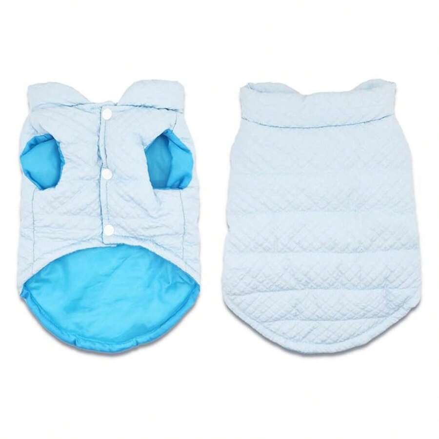 Dog Winter Coat Small Medium Dogs - Lightweight Warm Pet Clothes For Cold Weather, Puppy Blue Jacket, XX-Large, V-Neck - 多色439 - 查看 1