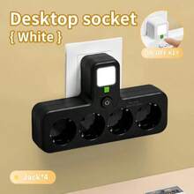 1-To-5 Converter With Switch Multi-Functional Night Light Multi-Hole Power Strip Household Socket EU Plug Outlet 5 Sockets - EU E Type Plug(220-240V) - View 12