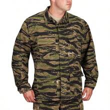 Men Shell Jackets - 60 % Baumwolle, 40 % Polyester-Twill + asiatische Tigerstreifen, 60 % Polyester, 40 % Baumwolle + M - Übersicht 1