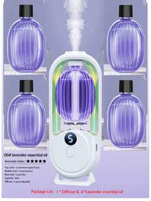 Household Automatic Aromatherapy Spray, Hotel Essential Oil Diffuser, Indoor Long-Term Spray, Aromatherapy Essential Oil Diffuser Office Air Freshener - Rechargeable/Can Be Placed On The Desktop/Can Be Hung On The Wall/There Are 5 Adjustable Working Modes/6 Kinds Of Aromatherapy Essential Oils Available/There Are Seven Color Atmosphere Lights - Máy khuếch tán hương thơm tại nhà - Xem 19