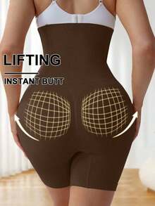 High Waist Shaping Panties Seamless Tummy Control Panties Waist Trainer Body Shaper Slimming Sheath Woman Flat Belly Hip Butt Lifter Briefs Panty Shorts Women Underwear Girdle Shapewear - 棕色 - 查看 3