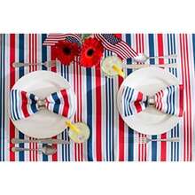 DII CAMZ37336 TC OUTDOOR PATRIOTIC STRIPE 60X84",(60" (Round)) - Multicolor - Ver 7
