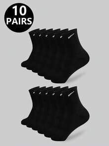 5/10/20/30 pares de calcetines casuales para hombres, calcetines hasta el tobillo, calcetines blancos, calcetines de invierno, calcetines negros, cómodos, deportivos casuales, 2 estilos disponibles (delgados/gruesos), talla: (35~39) (39~42)