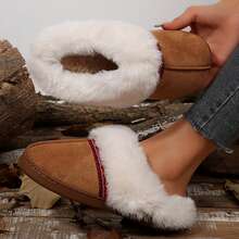Women Cozy Slippers Plush Lined Soft Sole Non Slip - 駝色 - 查看 4