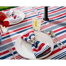 DII CAMZ37336 TC OUTDOOR PATRIOTIC STRIPE 60X84",(132.1 cm (Redondo)) - Multicolor - Ver 9