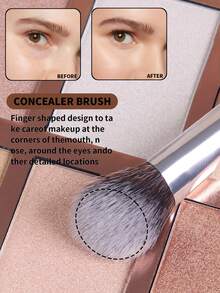 5pcs Makeup Brush Set (Soft Bristles, Portable), Includes: Foundation Brush, Powder Brush, Blush Brush, Concealer Brush, Setting Brush, Highlighter Brush, Travel Friendly,Brush Set,Makeup Brush Kit,Make Up Brush Set,Make Up Set Complete,Makeup Brush Set,Complete Makeup Kit,Brush Kit,Brushes Makeup Set,Makeup Gift Set,Set - Black and White - View 7