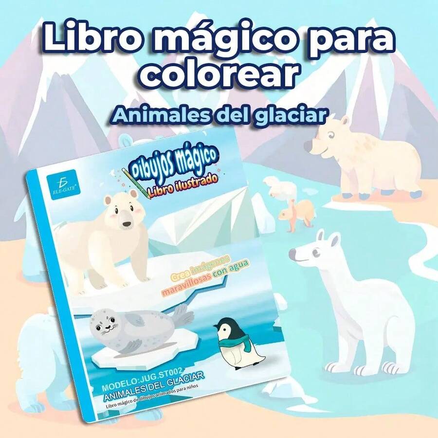 Libro de colorearágico para niños: Animales del glaciar - 1 - Ver 1