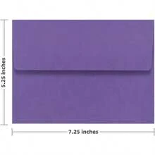 Purple 5x7 Envelopes - 18 Pack Self Seal A7 Gradient Fade Out Envelopes For Invitations Letters Photos Thank You Cards Wedding - Purple - View 3