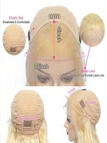 Ombre Blonde 13X4 HD Transparent Deep Wave Lace Front Wigs Human Hair Put On And Go 200 Density Glueless Wigs Human Hair Pre Plucked With Baby Hair Brazilian Virgin Blonde Deep Curly Human Hair Wig For Women 14inch - Rooted & Ombre - Xem 5