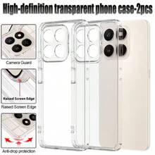2pcs High-Definition Transparent TPU Phone Cases, Compatible With Models Of Xiao M I, Redmi, Hua Wei, And Honor Phone Series. Flexible Anti-Drop Phone Cases, Providing Comprehensive Protection, Scratch-Resistant Back Cover, Transparent Design, Soft Touch, Ultra-Thin Design, Mobile Accessories, Minimalist Cover - Clear - View 33