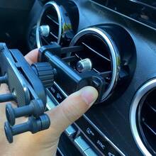 Soporte para telfono de coche para ventilacin circular compatible con GLC, Clase C, Clase E, Clase B, Clase A, GLC/GLB/GLA - Class 2016 - 2023, Accesorios - Estilo B - Ver 2