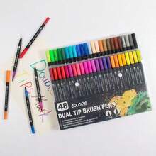 48-12 Color Watercolor Pens, Glitter Markers, Graffiti Highlighters, Drawing Pens, Gel Pen Set, Includes Colored Gel Pens, Glitter Gel Pens, Ballpoint Pens, Suitable For Painting, Journaling, Back To School, New Year, Birthday Gifts, Or School Supplies