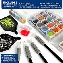 [Free Shipping]ArtSkills Diamond Painting Kit, Diamond Art Ready To Hang Framed Canvas With Storage And Accessory Kit, Gno 1mes, 3 Stretched Canvas Panels, 14" X 7" Each,Gno 1mes - 諾 1mes - 查看 3