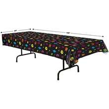 Beistle 54730 Soda Shop Stools Tablecover, Multicolor, 54" x 108"(Mantel de los años 80 - Paquete de 2) - Multicolor - Ver 2
