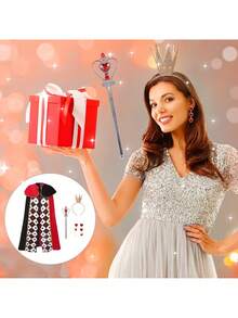Adult "Queen Of Hearts" Cosplay Cape, Suitable For Carnival, Party, Stage Performance, Photography Events, Also An Ideal Valentine's Day Gift - Multicolor - View 7