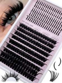 253pcs Russian Lash Extensions Spikes Lash Individuals 100D Volume Eyelash Clusters D-Curly Lash Clusters Kit 12-20MM DIY Eyelash Extensions,2 Styles Lash Clusters Spike Lashes Individual Lash Clusters,Multi-Type Natural Look,Spikes/80D/100D/Reusable Individual Segmented False Eyelashes Wispy&Ultra Soft DIY Eyelash Extension At Home