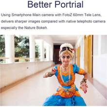 - Lente teleobjetivo de 60 mm con clip de lente de telfono de rosca de 17 mm para y Android, la mayora de los telfonos inteligentes, compatible con SmallRig Smartphone Cage Case - inicial - Ver 4