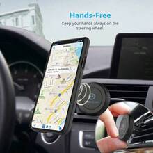 Magnetic Phone Holder Car, 2 Pack Universal Vent Magnetic Phone Mount Car, Car Phone Holder Mount Cell Phones and Tablets with 4 Metal Plates - Negro - Ver 7