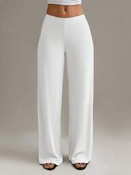 XLLAIS Damen Hosen Mode elastischer hoher Bund gerade geschnittene lange Hosen Herbst Winter Kleidung