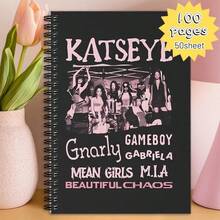 1pc KATSEYE Group K-Pop Idol Themed Notebook - Official Song Lyrics & Member Photos, Korean Style Cover, K-Drama Journal Gift For Fans, K-Drama Manga Diary (Paper Book)