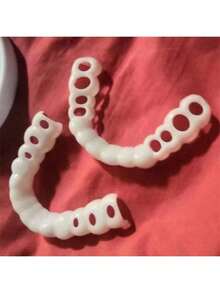1 Set Silicone Smile Teeth Veneers, Soak In Hot Water To Soften Before Applying To Teeth - Multicolor - View 6