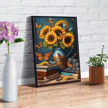 [Free Shipping]OFRKE Diamond Painting Kits For Adults Beginners 5D Diamond Art Kits With Round Diamonds Gem Art Full Drill Sunflower Painting For Home Wall Decor Gifts 12x16inch,A-Sunflower - 向日葵 - 查看 4