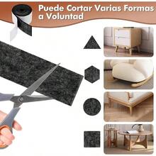 Almohadillas para Muebles 3 Cintas Fieltro Adhesivo de 100cm Antideslizantes para Muebles Anchura 2 cm 5 cm 10 cm Antideslizante y Cortable Gomas para Patas de Sillas de 5mm de Espesor(Nergo) - Nergo - Ver 3