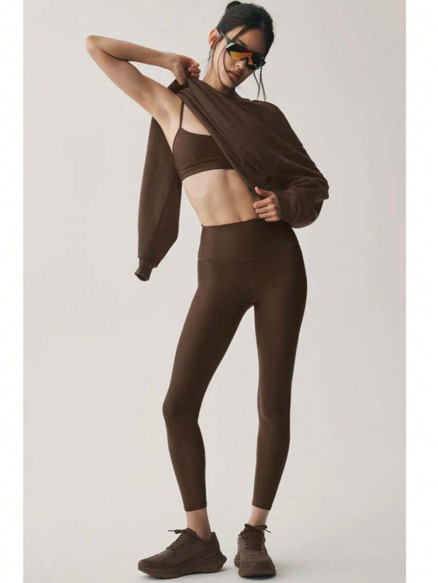 Alo Yoga 7/8 High-Waist Airlift Legging - Cà phê nâu - Xem 1