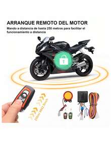Alarma Antirrobo Moto Bicicleta Con Control Remoto Inalámbrico Inteligente Sonido De Alarma Super Fuerte Con Un Solo Clic Conveniente - Negro - Ver 7