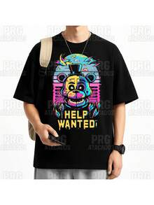 FNAF T-Shirt Chica Bonnie Foxy Indie Game Horror Movie Killer Robot Geek Unisex Men's Women's 100% Cotton Premium Top Streetwear New Release Immediate Shipping Various Colors!! Plus Size - FNAF8 - 查看 2